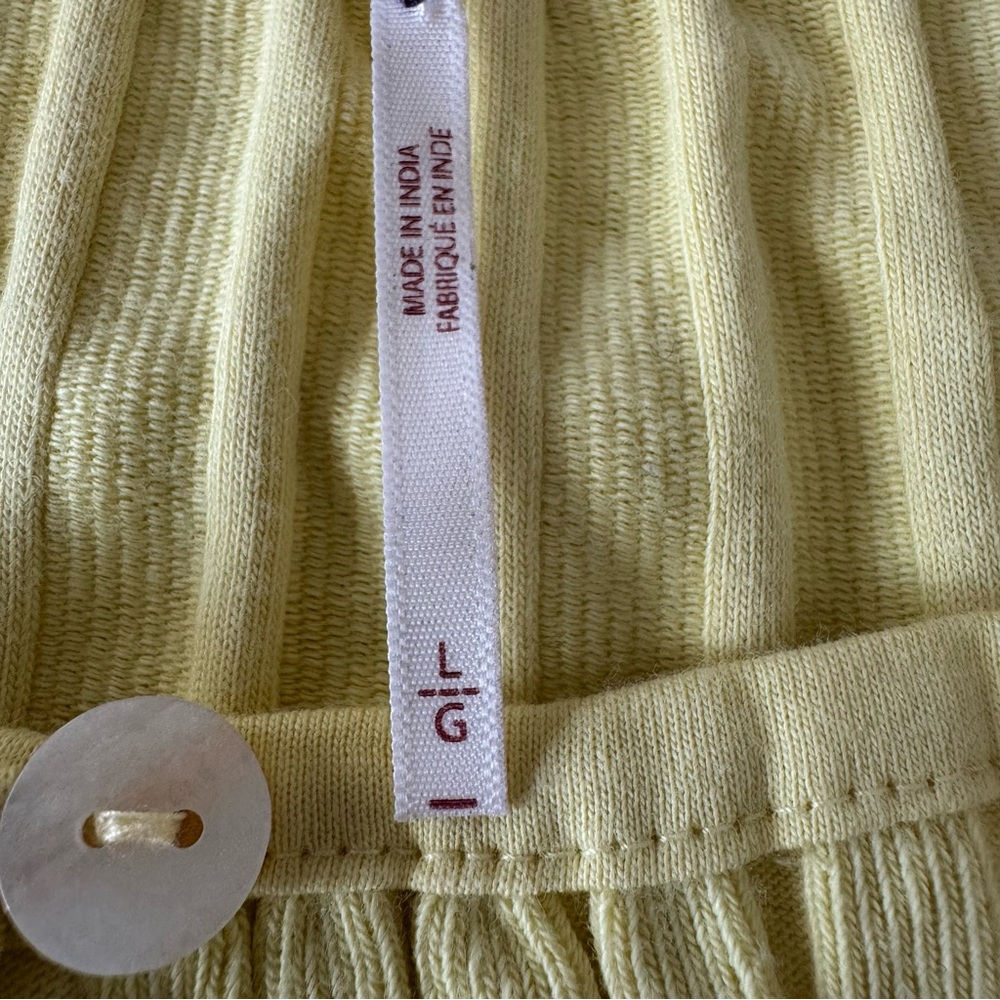 Free People Yellow Ribbed Button Cardigan - Picture 5 of 9